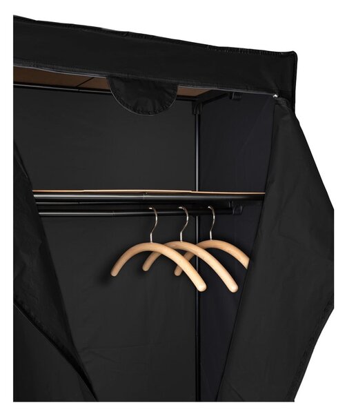 Armadio in tessuto nero 75x160 cm Deep Black - Wenko
