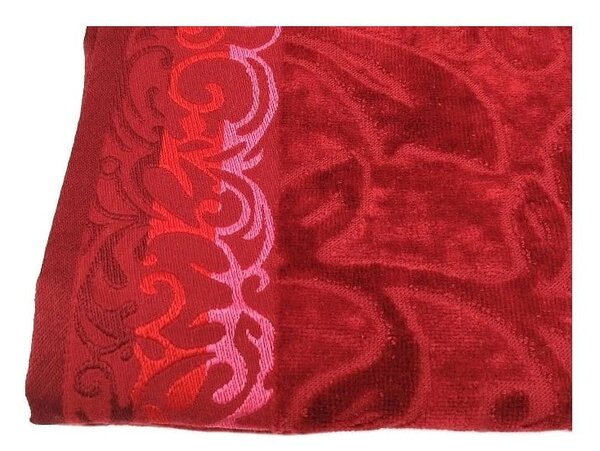 Asciugamano rosso in cotone 70x140 cm Skyline - JAHU collections
