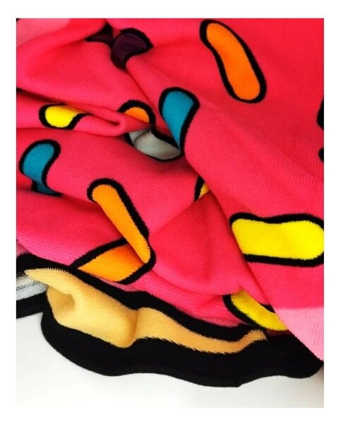 Telo mare da bambini rosa ø 150 cm Donut – JAHU collections