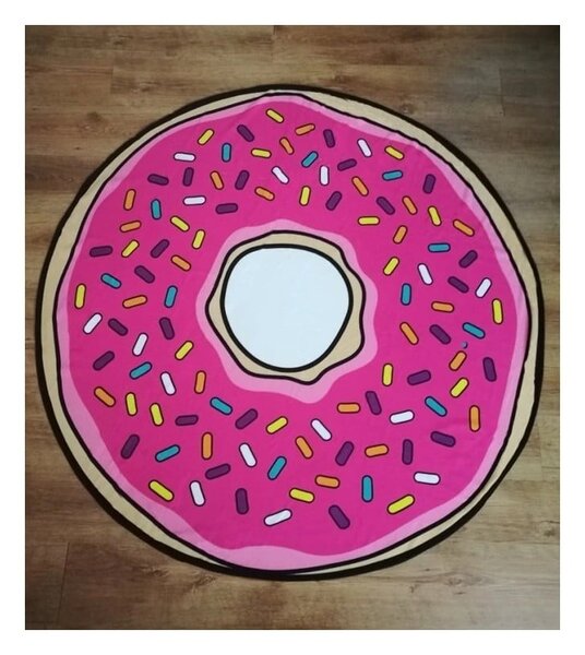 Telo mare da bambini rosa ø 150 cm Donut – JAHU collections