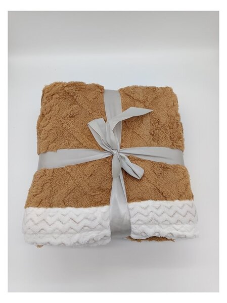 Coperta marrone in sherpa 150x200 cm Island - My House