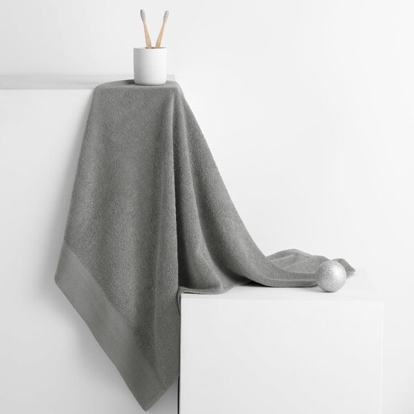 Set di asciugamani per viso e corpo tipo terry grigi in cotone 4 pz Amari – Restilo