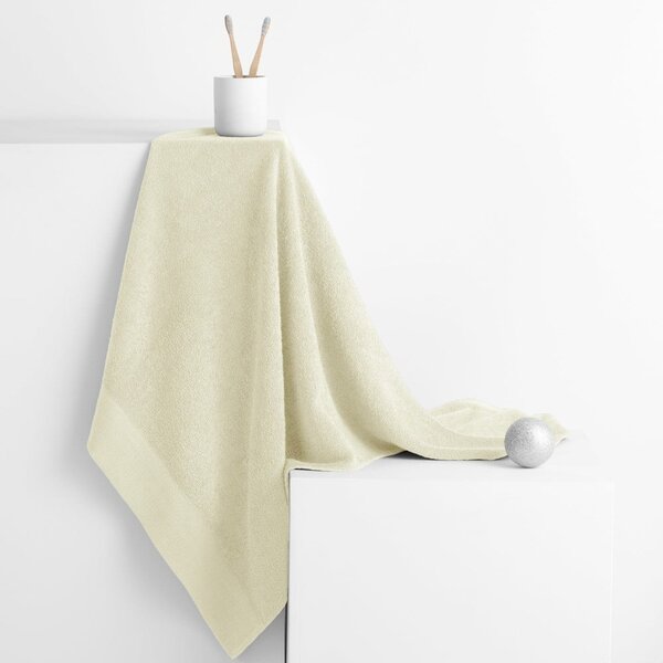 Set di asciugamani per viso e corpo tipo terry color crema in cotone 4 pz Amari – Restilo