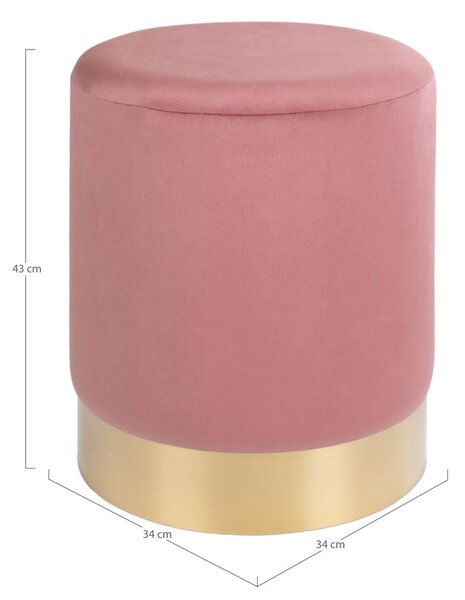 Pouf rosa , ø 34 cm Gamby - House Nordic