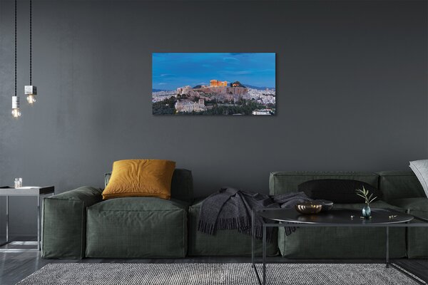 Quadro su tela Panorama della Grecia di Atene 100x50 cm