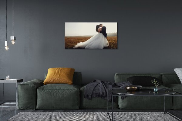 Quadro su tela Sposa e sposo 100x50 cm