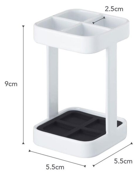 Portaspazzolino Slim bianco Tower - YAMAZAKI