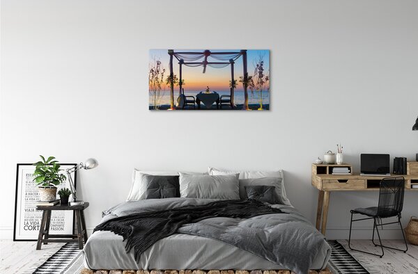 Quadro su tela Cena di mare ovest 100x50 cm