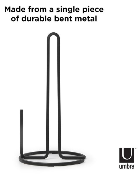 Porta asciugamani da cucina in acciaio nero ø 17 cm Squire - Umbra