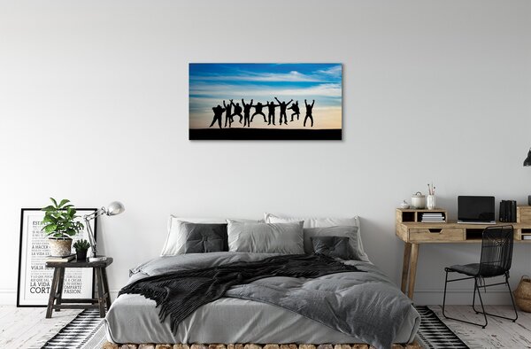 Quadro su tela Cloud Sky People 100x50 cm
