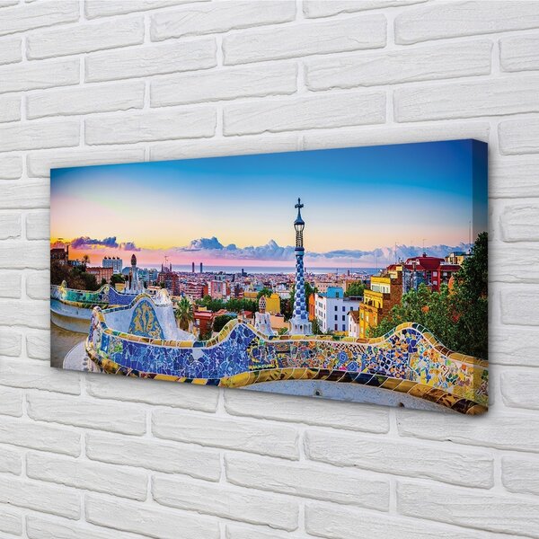 Quadro su tela Panorama della Spagna della città 100x50 cm