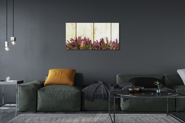 Quadro su tela Fiori della tavola viola 100x50 cm