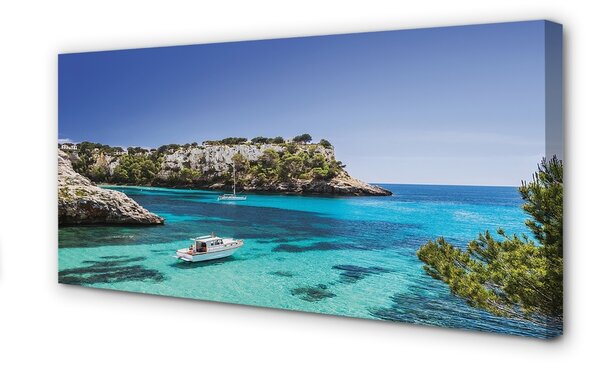 Quadro stampa su tela Spagna Criffs Sea Coast 100x50 cm
