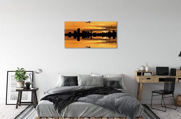 Quadro su tela Piani City of the Sun 100x50 cm