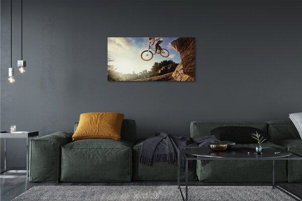 Quadro su tela Nuvole di mountain bike cielo 100x50 cm