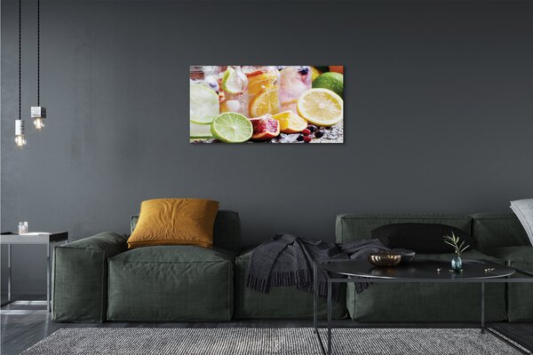 Quadro su tela Barattoli da cocktail di ghiaccio 100x50 cm