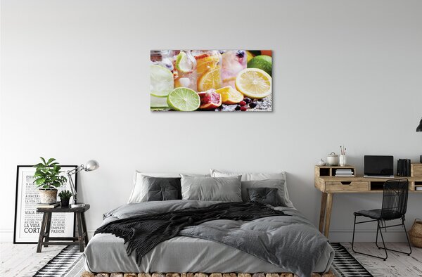 Quadro su tela Barattoli da cocktail di ghiaccio 100x50 cm
