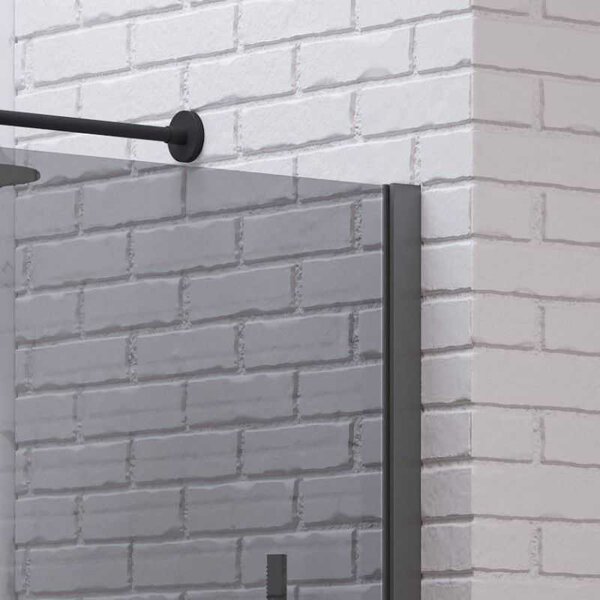 Kamalu doccia walk in 100 cm vetro fumè e profilo gun metal | kw-100gmf
