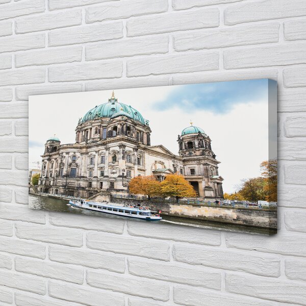 Quadro su tela Germania Cattedrale River di Berlino 100x50 cm