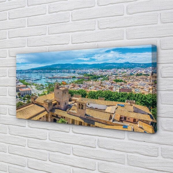 Quadro su tela Spagna Port Wybrzeże City 100x50 cm
