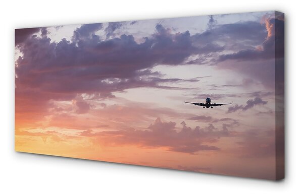 Quadro su tela Clouds Heaven Light Aircraft 100x50 cm