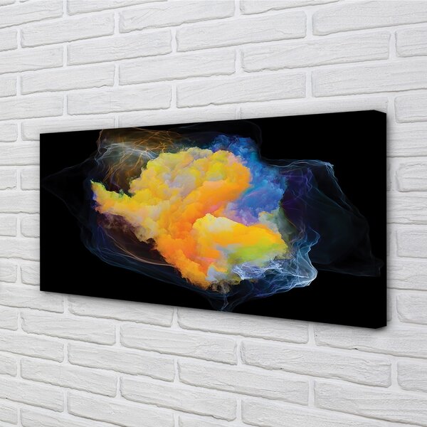 Quadro su tela Frattali colorati 100x50 cm