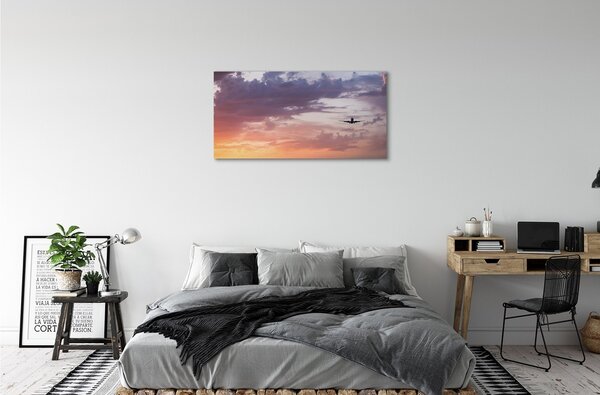 Quadro su tela Clouds Heaven Light Aircraft 100x50 cm