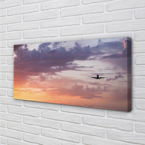 Quadro su tela Clouds Heaven Light Aircraft 100x50 cm