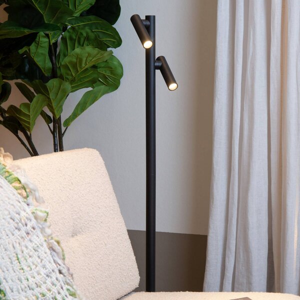 Lucide Lampada da terra a LED Antrim, dimmerabile, Nero, Soggiorno / Sala da pranzo, Alluminio, Moderno, Lampada LED da terra