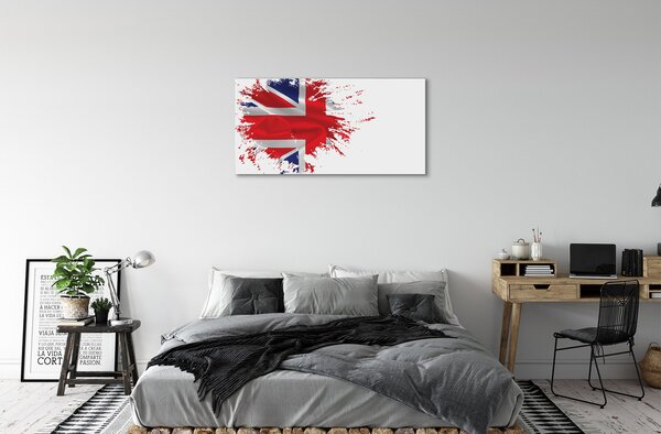 Quadro su tela La bandiera della Gran Bretagna 100x50 cm