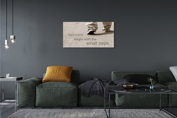 Quadro su tela SCARPE ISCRIZIONE CONCRETTO 100x50 cm