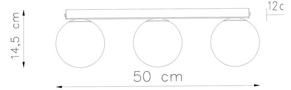 Lampada da soffitto bianca con paralume in vetro ø 12 cm Umerta - Sollux