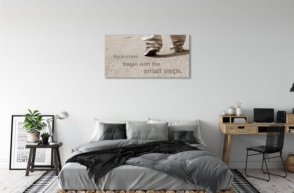 Quadro su tela SCARPE ISCRIZIONE CONCRETTO 100x50 cm
