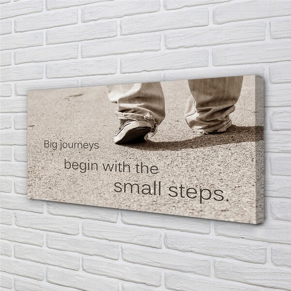 Quadro su tela SCARPE ISCRIZIONE CONCRETTO 100x50 cm