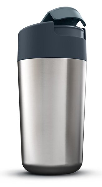 Tazza da viaggio in blu scuro-argento 450 ml Sipp - Joseph Joseph
