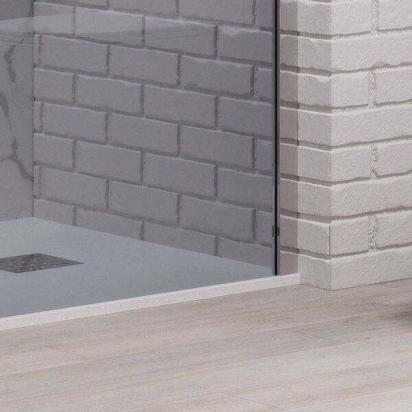 Kamalu doccia walkin 90 cm vetro fume profilo cromato | kw1000fc
