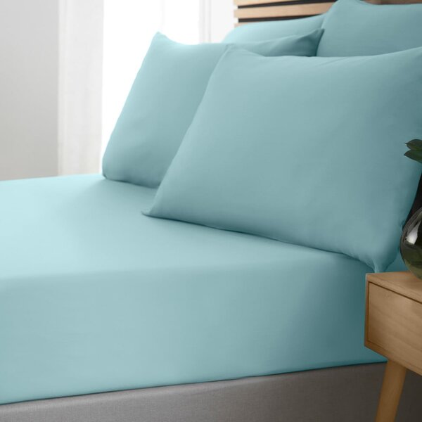 Lenzuolo elasticizzato blu 90x190 cm So Soft Easy Iron - Catherine Lansfield