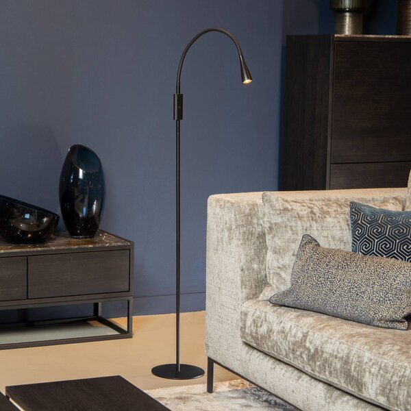 Lucide Lampada da terra a LED Zozy, dimmerabile, Nero, Studio / Ufficio, Plastica, Moderno, Lampada LED da terra