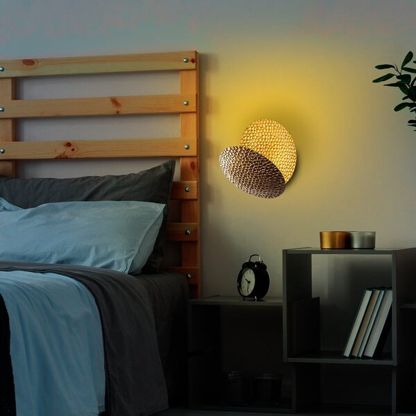 Lampada da parete LED dorata ø 21 cm Yosma – Opviq lights
