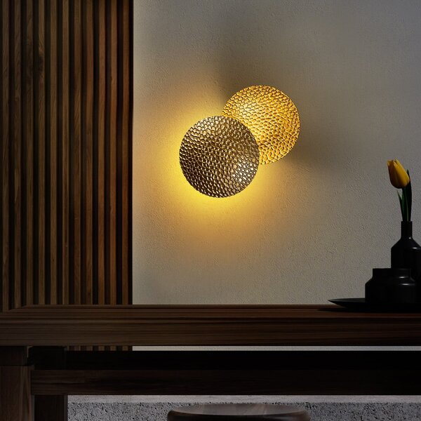 Lampada da parete LED dorata ø 21 cm Yosma – Opviq lights