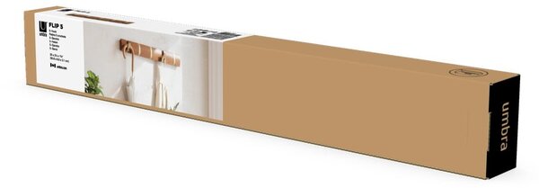 Attaccapanni da parete marrone naturale in legno di pioppo Flip - Umbra