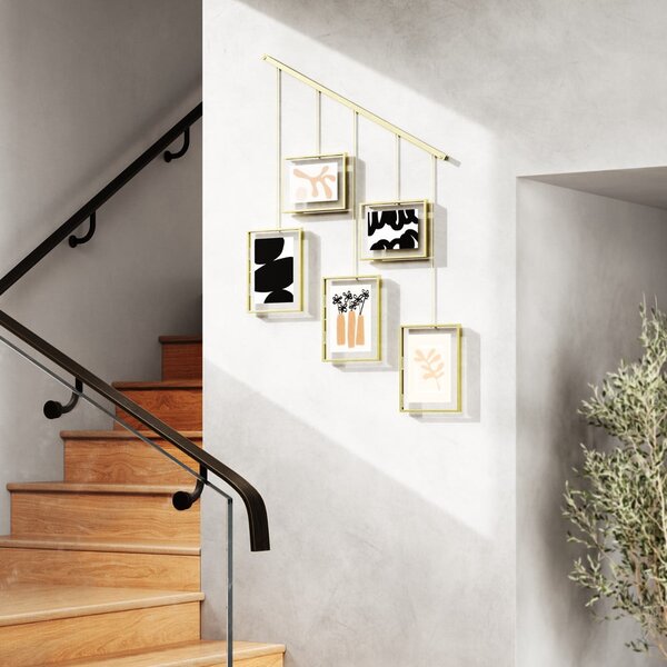 Cornici da parete in metallo color oro in set di 5 pezzi 66x69 cm Exhibit - Umbra