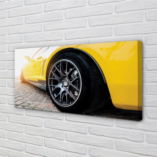 Quadro su tela Macchina gialla 100x50 cm