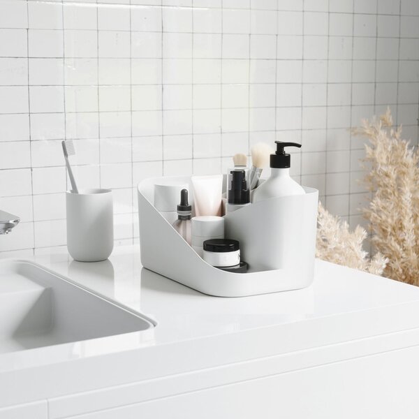 Organizer da bagno in plastica bianca per cosmetici Glam - Umbra