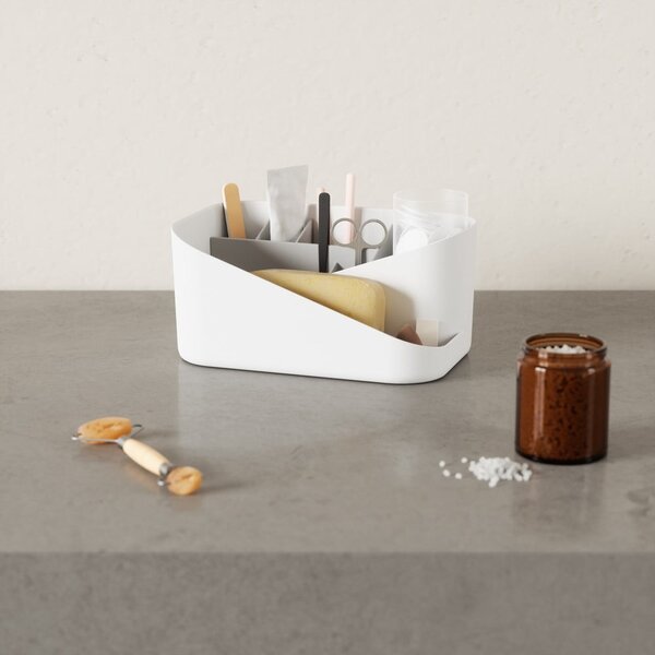 Organizer da bagno in plastica bianca per cosmetici Glam - Umbra