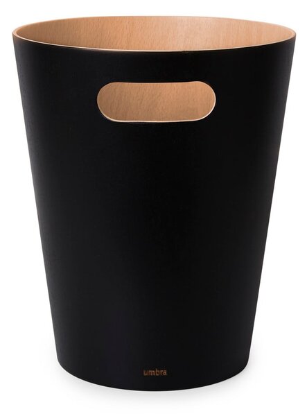 Cestino per la spazzatura nero da ufficio 7,5 l Woodrow – Umbra
