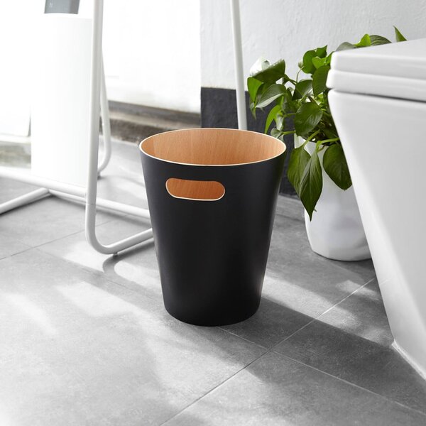Cestino per la spazzatura nero da ufficio 7,5 l Woodrow – Umbra