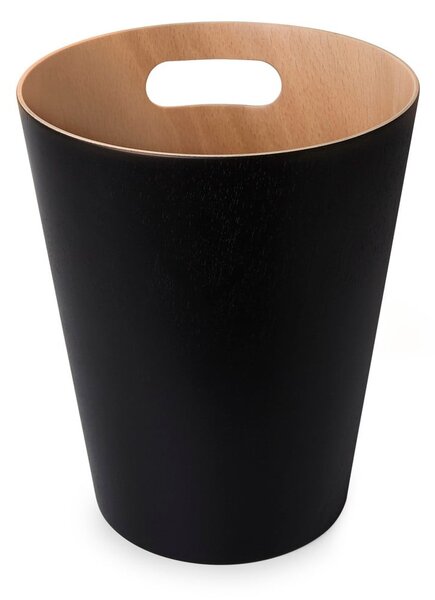 Cestino per la spazzatura nero da ufficio 7,5 l Woodrow – Umbra