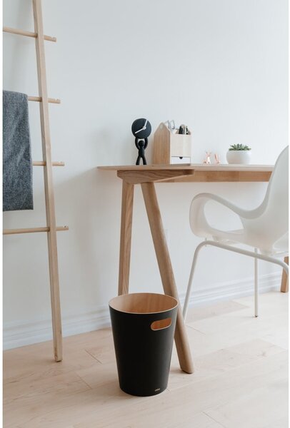 Cestino per la spazzatura nero da ufficio 7,5 l Woodrow – Umbra