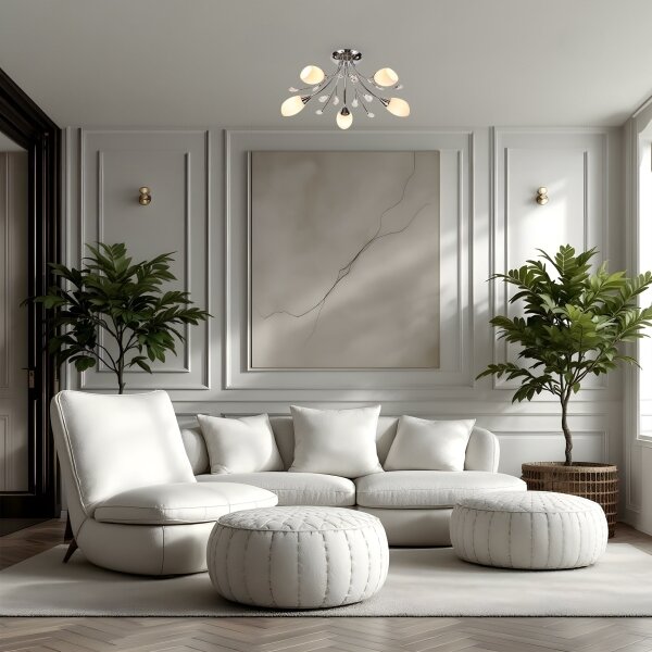 Brilagi - Lampadario a plafone MEGAPOLIS 5xE14/60W/230V cromo lucido